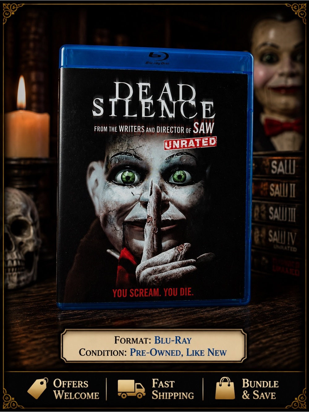 Dead Silence Blu-ray Ventriloquist Horror Film Collectible